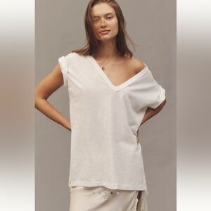 Pilcro V-Neck Short Sleeve Top